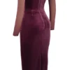 Leora Mulberry Strapless Midi Dress Leora Mulberry Strapless Midi Dress