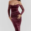 Leora Mulberry Strapless Midi Dress Leora Mulberry Strapless Midi Dress