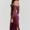 Leora Mulberry Strapless Midi Dress Leora Mulberry Strapless Midi Dress