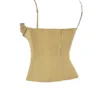 Letitia Olive Satin Lace Up Corset Letitia Olive Satin Lace Up Corset