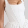 Letitia White Stretch Cotton Mini Dress Letitia White Stretch Cotton Mini Dress
