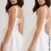 Letitia White Stretch Cotton Mini Dress Letitia White Stretch Cotton Mini Dress