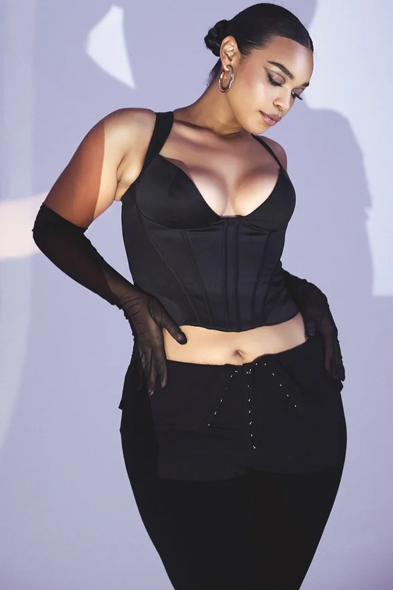 Liberty Black Satin Corset Liberty Black Satin Corset