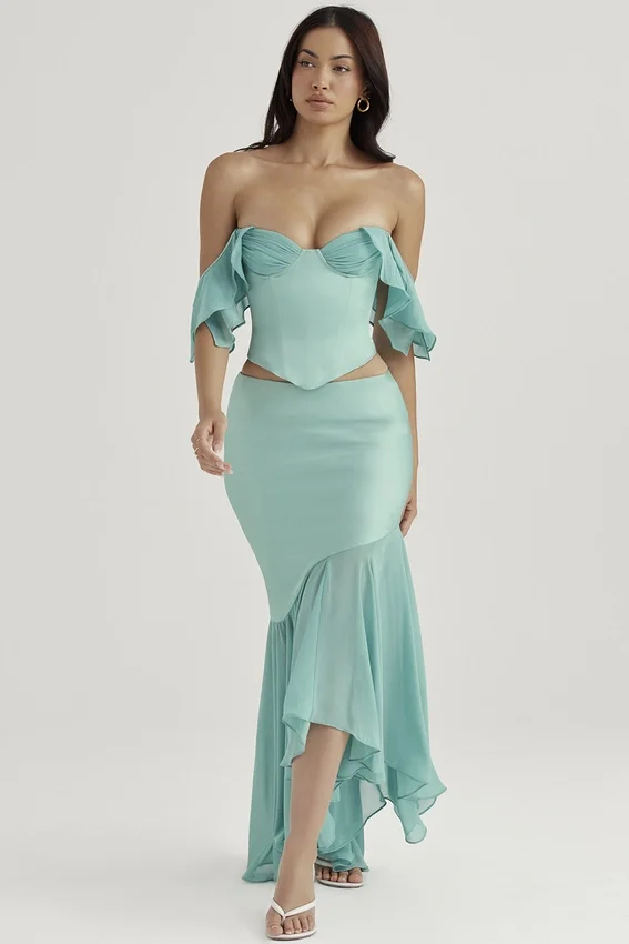 Lila Jade Ruffle Maxi Skirt Lila Jade Ruffle Maxi Skirt