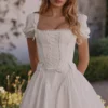 Lili White Cotton Detachable Corset Mini Dress Lili White Cotton Detachable Corset Mini Dress
