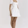 Lili White Cotton Detachable Corset Mini Dress Lili White Cotton Detachable Corset Mini Dress