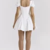 Lili White Cotton Detachable Corset Mini Dress Lili White Cotton Detachable Corset Mini Dress