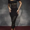 Lilla Black Openwork Knit Midi Dress Lilla Black Openwork Knit Midi Dress