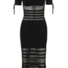 Lilla Black Openwork Knit Midi Dress Lilla Black Openwork Knit Midi Dress