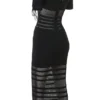 Lilla Black Openwork Knit Midi Dress Lilla Black Openwork Knit Midi Dress