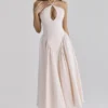 Lilli Blush Peek-a-Boo Keyhole Cotton Midi Dress Lilli Blush Peek-a-Boo Keyhole Cotton Midi Dress