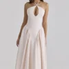 Lilli Blush Peek-a-Boo Keyhole Cotton Midi Dress Lilli Blush Peek-a-Boo Keyhole Cotton Midi Dress