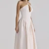Lilli Blush Peek-a-Boo Keyhole Cotton Midi Dress Lilli Blush Peek-a-Boo Keyhole Cotton Midi Dress