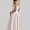 Lilli Blush Peek-a-Boo Keyhole Cotton Midi Dress Lilli Blush Peek-a-Boo Keyhole Cotton Midi Dress