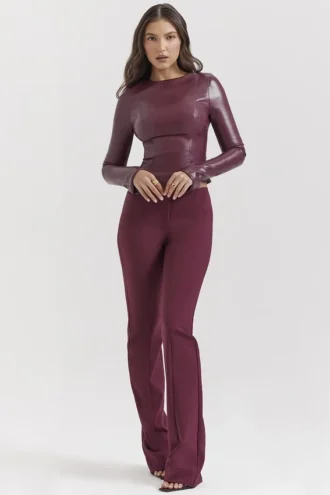 Lillie Wine Trousers Lillie Wine Trousers