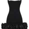 Lilou Black Ruffle Hem Dress Lilou Black Ruffle Hem Dress