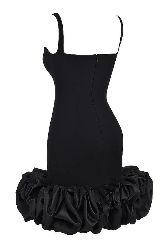 Lilou Black Ruffle Hem Dress Lilou Black Ruffle Hem Dress