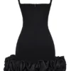 Lilou Black Ruffle Hem Dress Lilou Black Ruffle Hem Dress