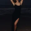 Lini Black Mesh Maxi Dress Lini Black Mesh Maxi Dress