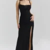 Lini Black Mesh Maxi Dress Lini Black Mesh Maxi Dress