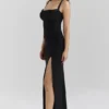 Lini Black Mesh Maxi Dress Lini Black Mesh Maxi Dress