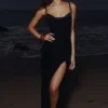 Lini Black Mesh Maxi Dress Lini Black Mesh Maxi Dress