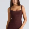 Lini Burgundy Stretch Mesh Maxi Dress Lini Burgundy Stretch Mesh Maxi Dress