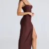 Lini Burgundy Stretch Mesh Maxi Dress Lini Burgundy Stretch Mesh Maxi Dress