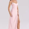 Lini Soft Pink Mesh Maxi Dress Lini Soft Pink Mesh Maxi Dress
