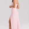 Lini Soft Pink Mesh Maxi Dress Lini Soft Pink Mesh Maxi Dress