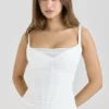 Lini White Mesh Maxi Dress Lini White Mesh Maxi Dress