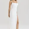 Lini White Mesh Maxi Dress Lini White Mesh Maxi Dress