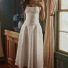 Liora White Cotton Broderie Anglaise Trim Midi Sundress Liora White Cotton Broderie Anglaise Trim Midi Sundress
