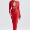 Lisandra Red Lace Maxi Dress Lisandra Red Lace Maxi Dress