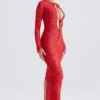 Lisandra Red Lace Maxi Dress Lisandra Red Lace Maxi Dress