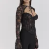 Lisette Black Lace Corset Top with Bolero Lisette Black Lace Corset Top with Bolero