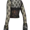 Lisette Black Lace Corset Top with Bolero Lisette Black Lace Corset Top with Bolero