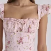 Livia Pink Vintage Rose Cotton Midi Sundress Livia Pink Vintage Rose Cotton Midi Sundress