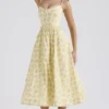 Lolita Buttercup Vintage Floral Print Cotton Corset Sundress Lolita Buttercup Vintage Floral Print Cotton Corset Sundress