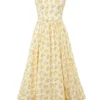 Lolita Buttercup Vintage Floral Print Cotton Corset Sundress Lolita Buttercup Vintage Floral Print Cotton Corset Sundress