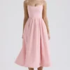 Lolita Rose Pink Cotton Corset Sundress Lolita Rose Pink Cotton Corset Sundress