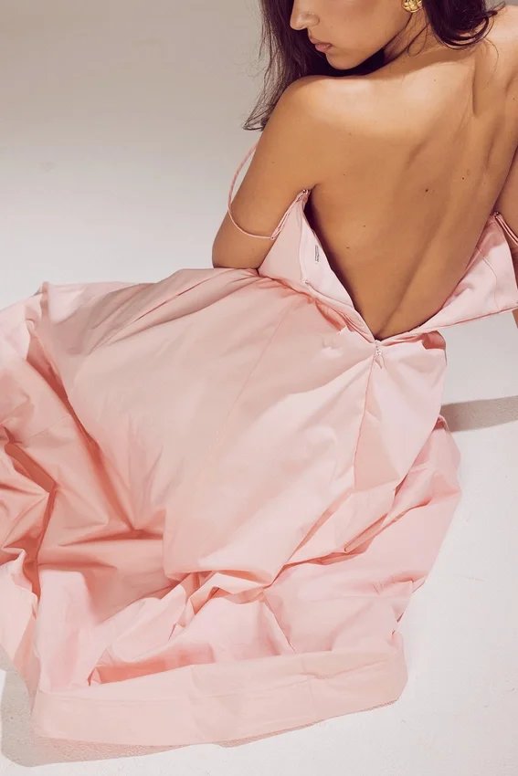Lolita Rose Pink Cotton Corset Sundress Lolita Rose Pink Cotton Corset Sundress
