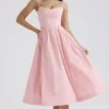 Lolita Rose Pink Cotton Corset Sundress Lolita Rose Pink Cotton Corset Sundress
