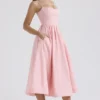 Lolita Rose Pink Cotton Corset Sundress Lolita Rose Pink Cotton Corset Sundress