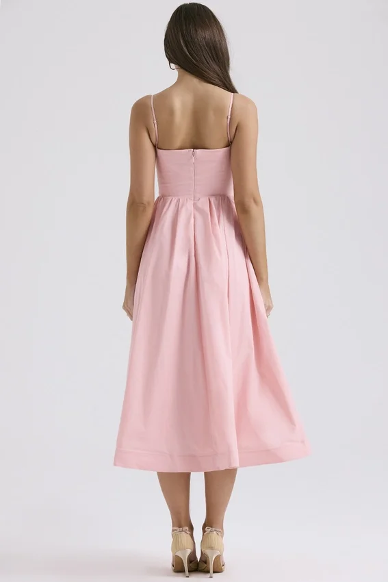 Lolita Rose Pink Cotton Corset Sundress Lolita Rose Pink Cotton Corset Sundress