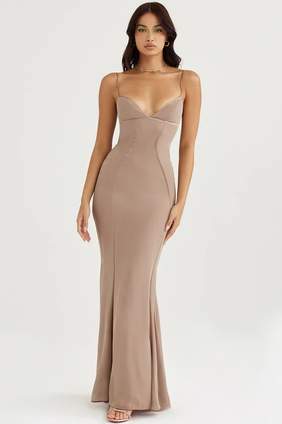 Loren Latte Corset Maxi Dress Loren Latte Corset Maxi Dress