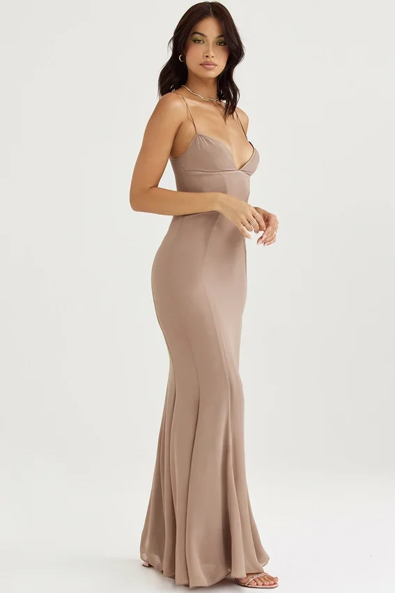 Loren Latte Corset Maxi Dress Loren Latte Corset Maxi Dress