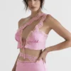Lorena Pink Floaty Cropped Top