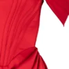 Loretta Red Satin Off Shoulder Dress Loretta Red Satin Off Shoulder Dress
