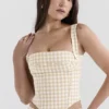 Lottie Gingerbread Gingham Corset Lottie Gingerbread Gingham Corset